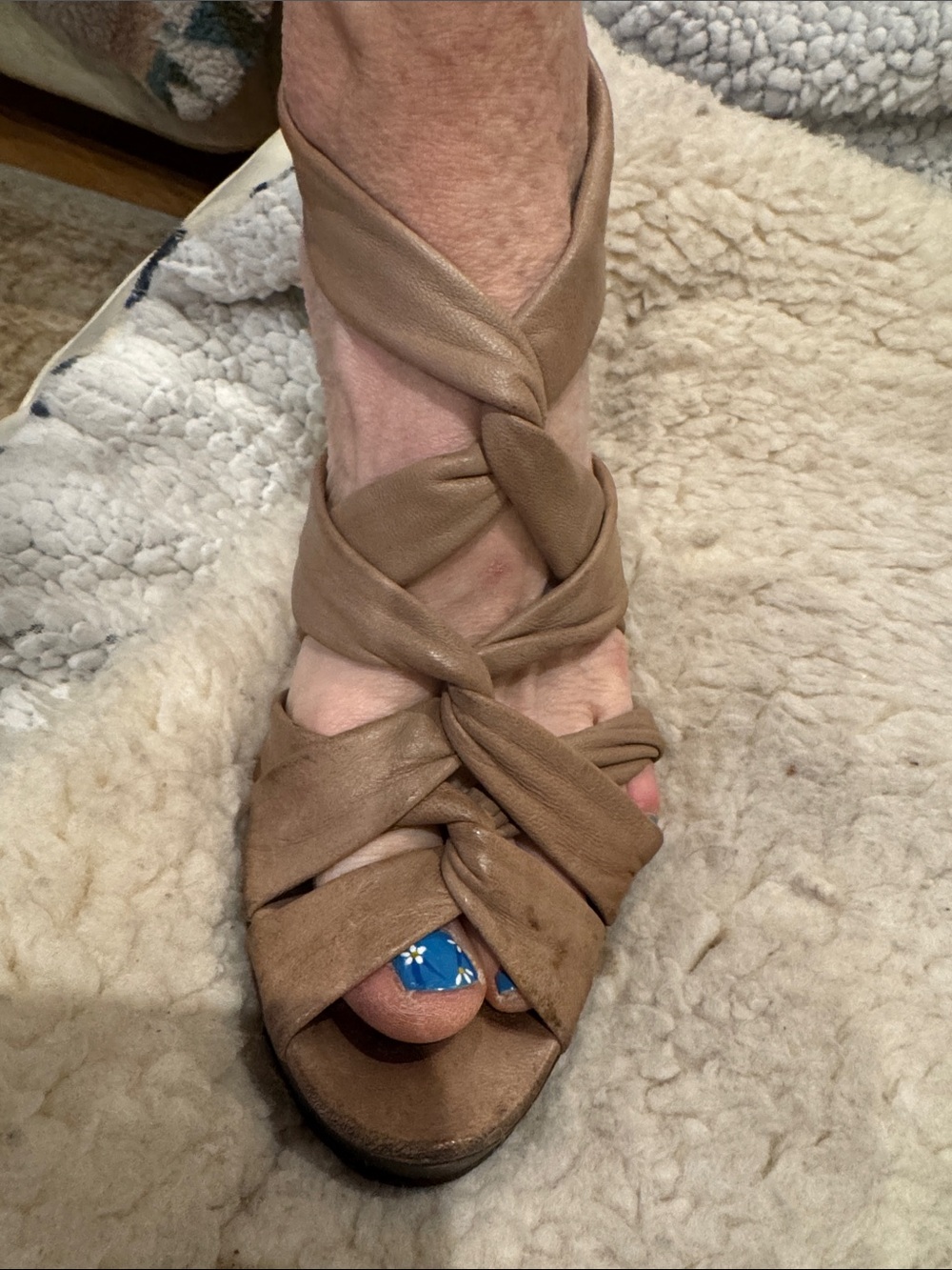 COCLICO Twisted Strap Sandal in Tan